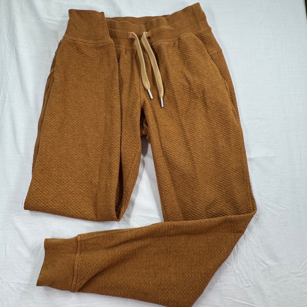 Lululemon‎ Textured Double Knit Joggers Women 4 Copper Rust Honeycomb Athleisure